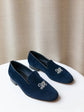 Velvet Monogram Slippers