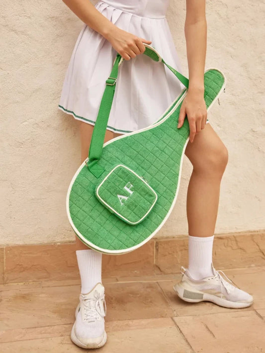 Green Terrycloth Tennis Racket Case