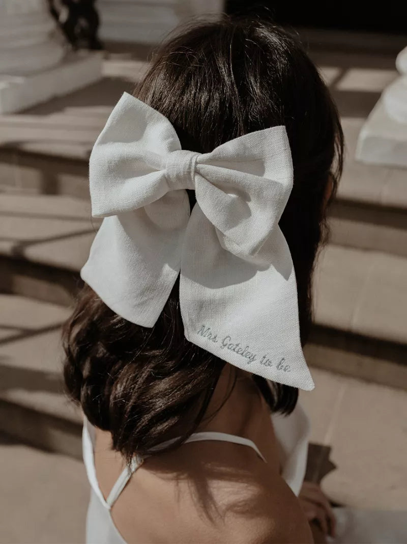 Personalised Linen Bow