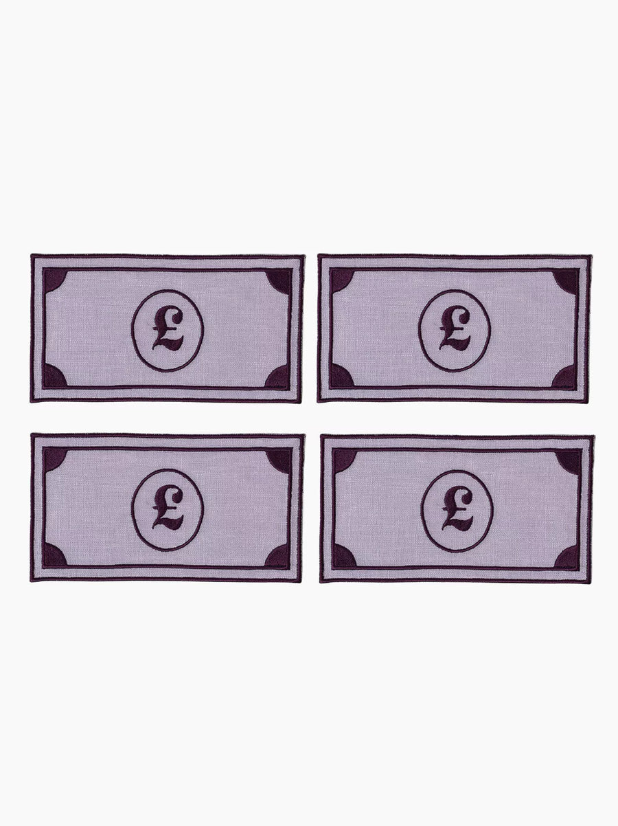 Pound Bank Note Cocktail Napkins
