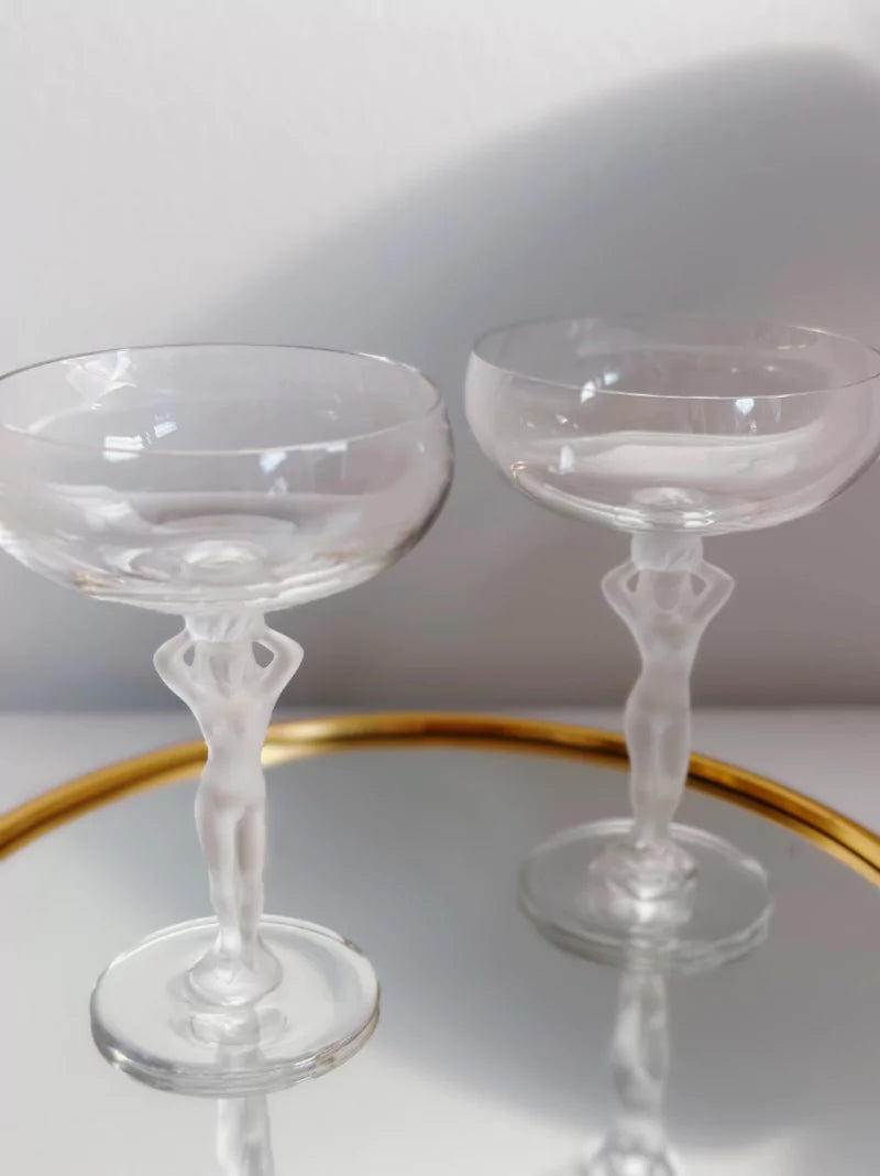 Vintage Goddess Coupes Set Of 2