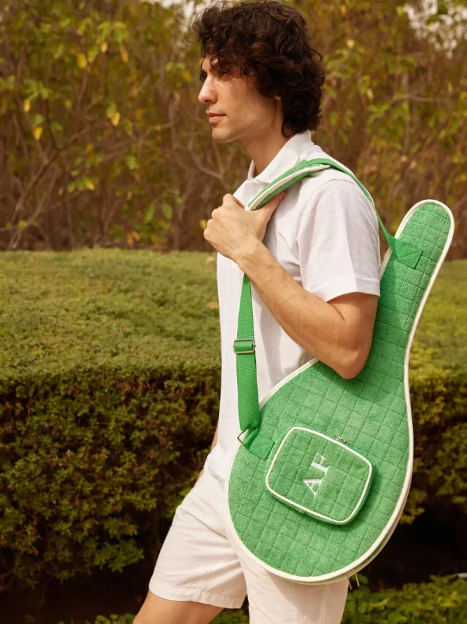 Green Terrycloth Tennis Racket Case