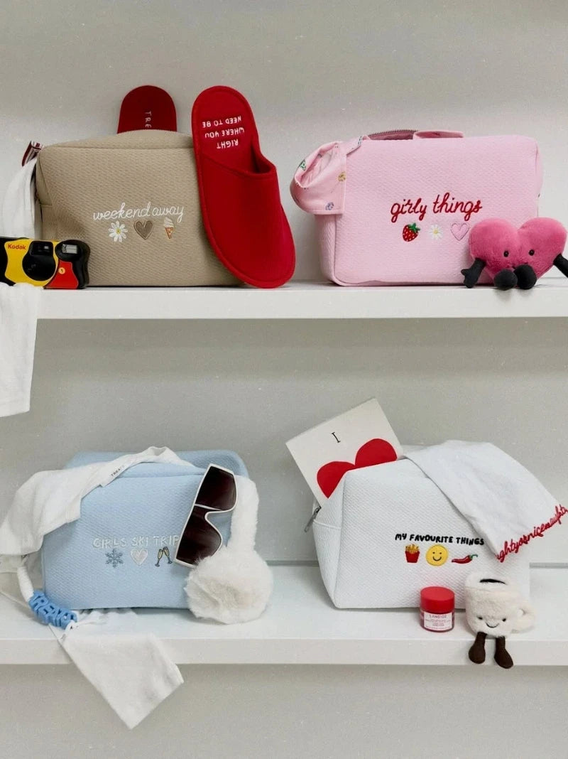 Personalised Pink Waffle Pouch