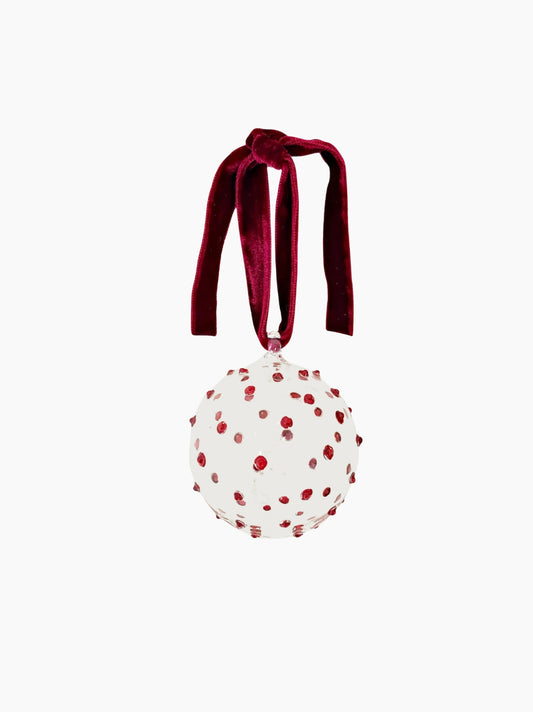 Pom Glass Baubles Set of 6