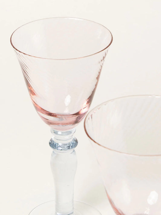 Pink Wine Glasses Set of 2