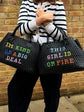I'm Kind Of A Big Deal Embroidered Woven Bag