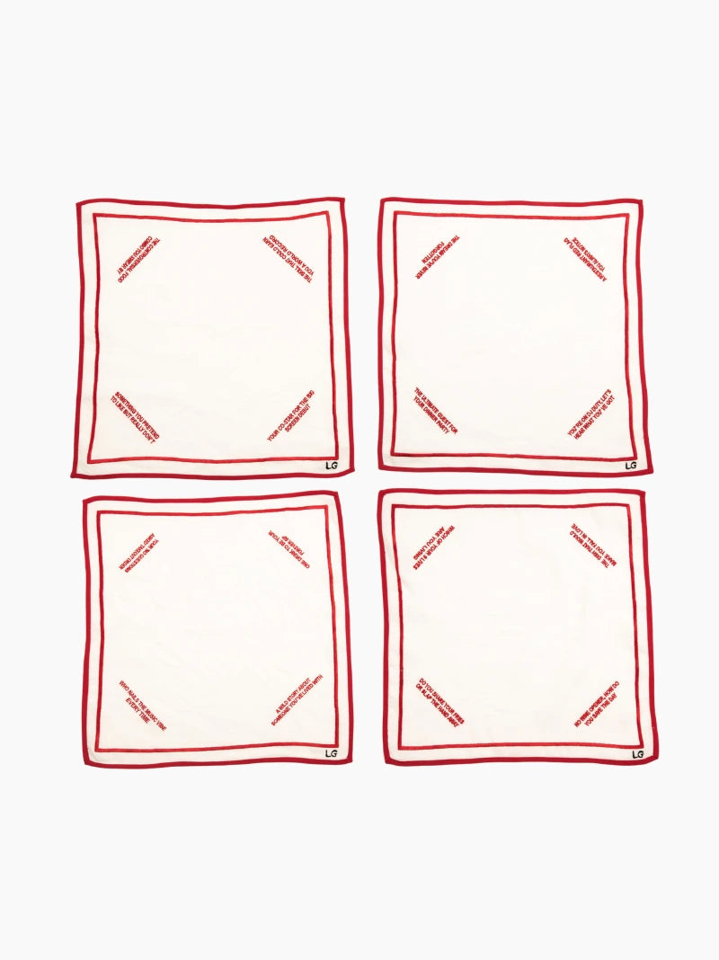 Conversation Starter Napkin Set of 4