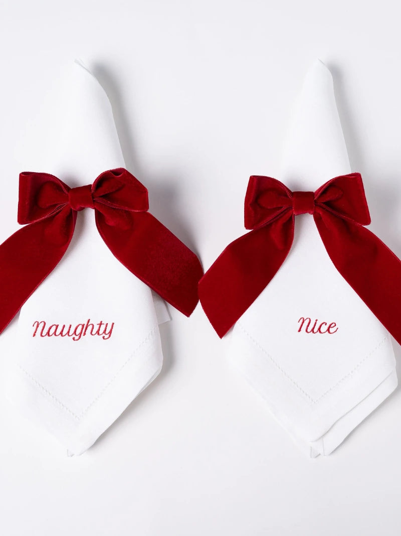 Naughty or Nice Dinner Napkin Set