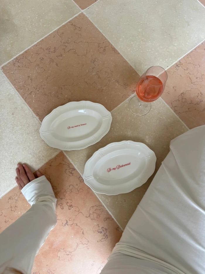 Bridesmaid Plate Set of 2
