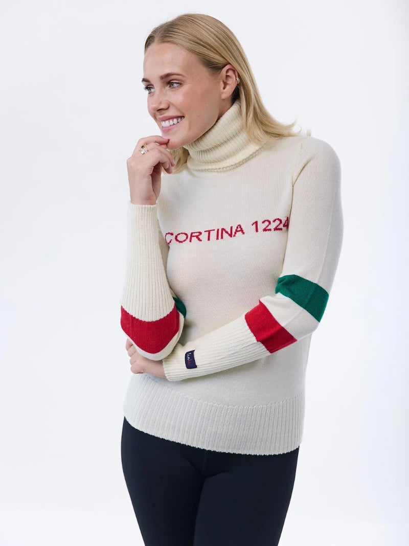 Cortina White Knitted Jumper