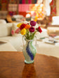 Blue & Green Handblown Glass Vase