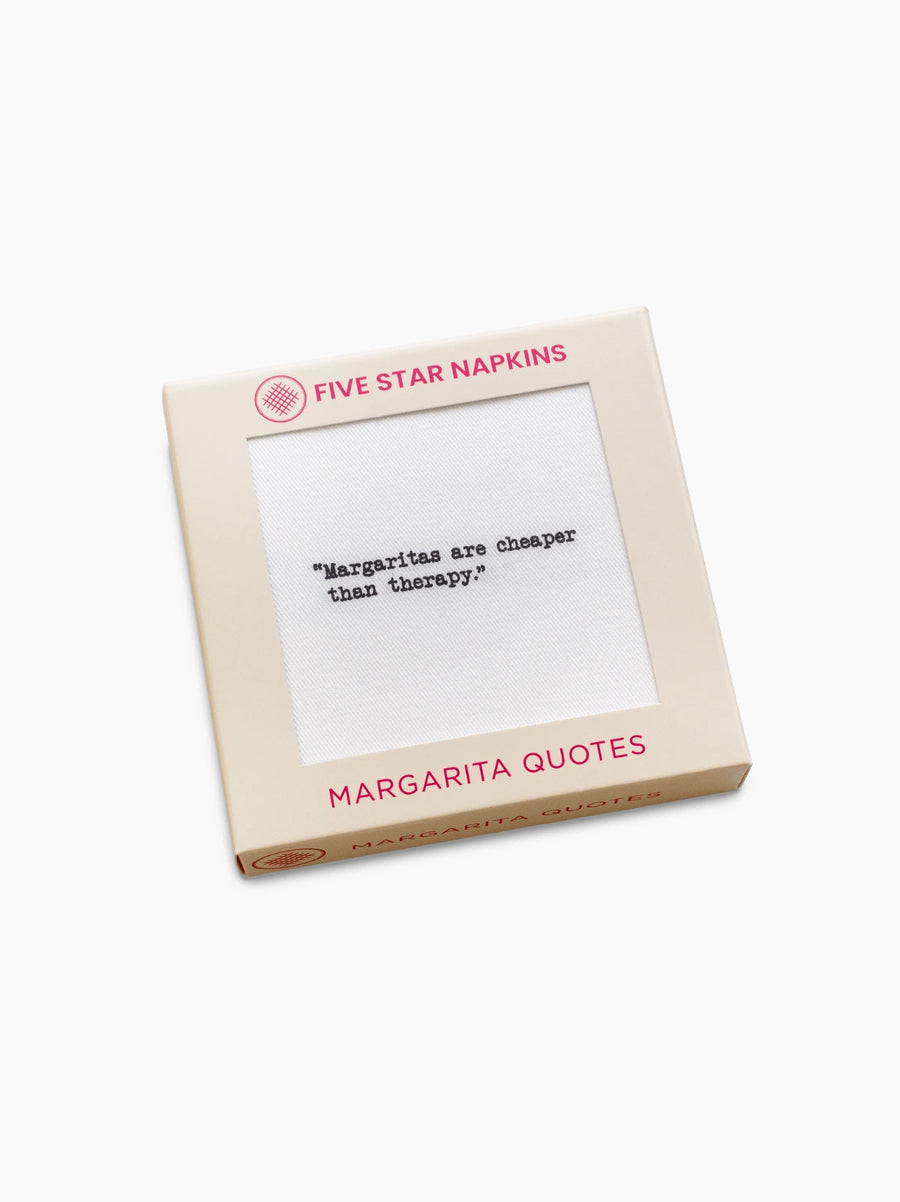 Margarita Drinking Quotes Organic Cotton Cocktail Napkins