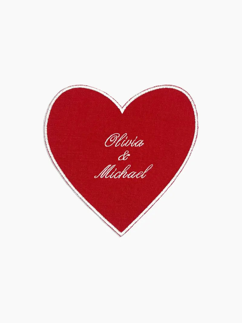 Personalised Heart Cocktail Napkins Set