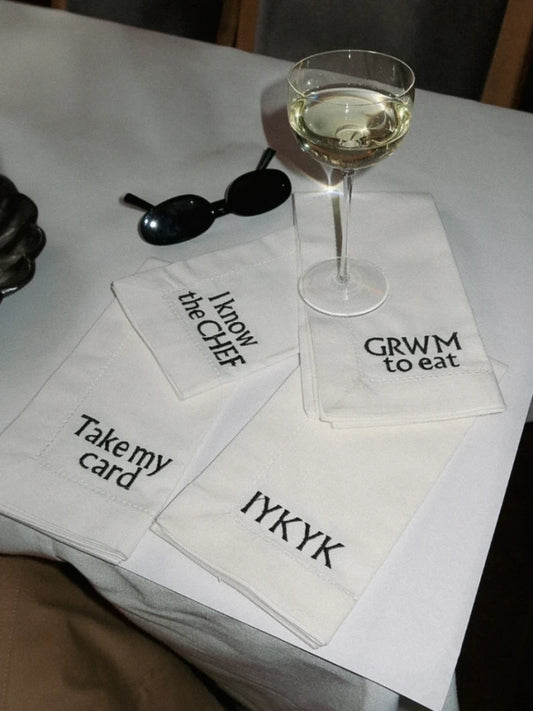 The Dinner Talk Napkins Set of 4