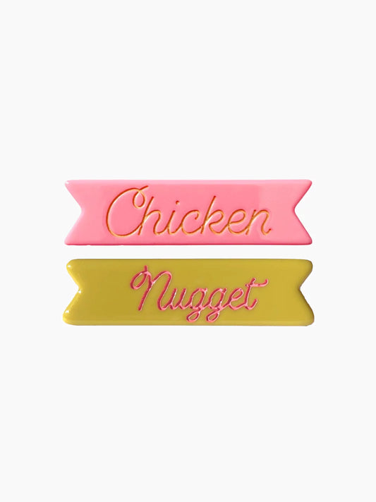 Chicken Nugget Hair Clips Set