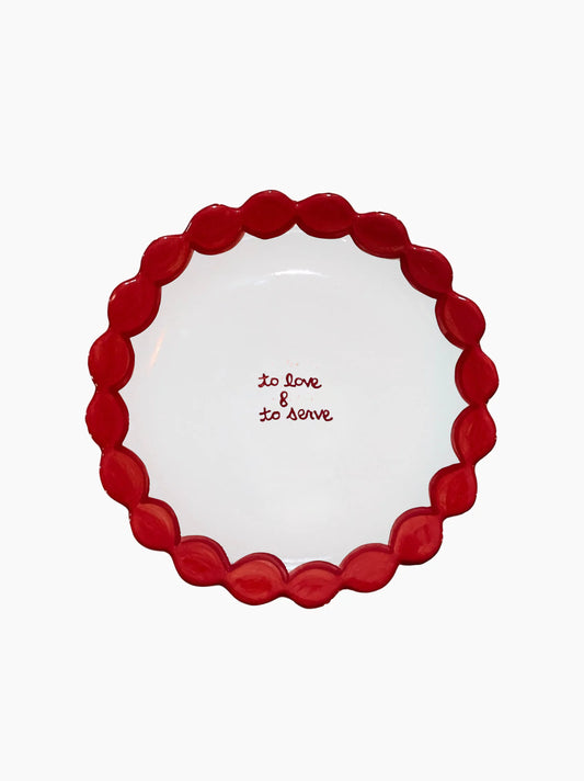 To Love And To Serve Dessert Plates Set of 2