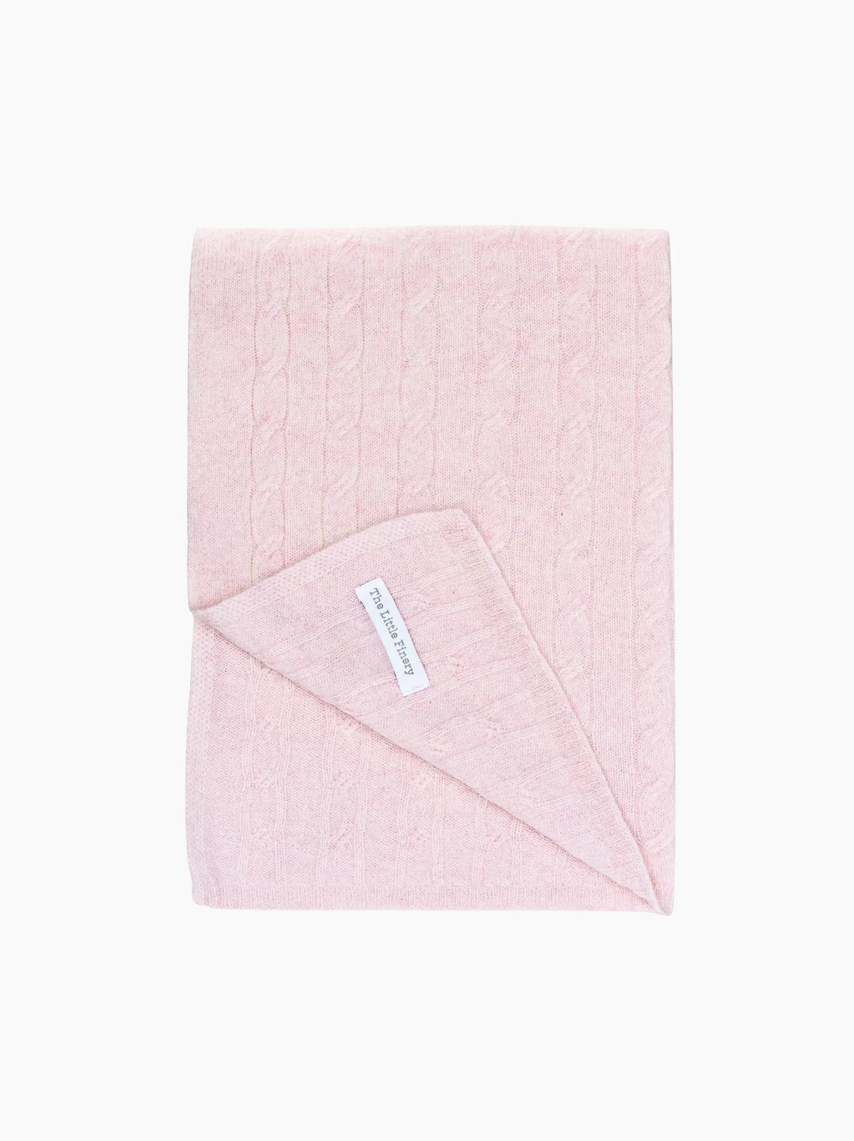 Personalised Cashmere Cable Knit Baby Blanket