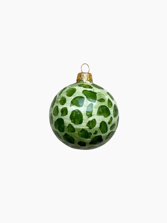 Green Animal Print Christmas Ornament