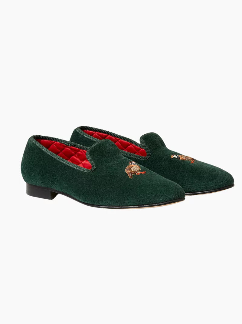 Velvet Partridge Slippers