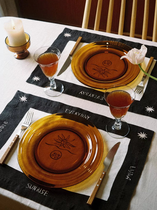 Everyday Sunrise Linen Placemats Set of 2