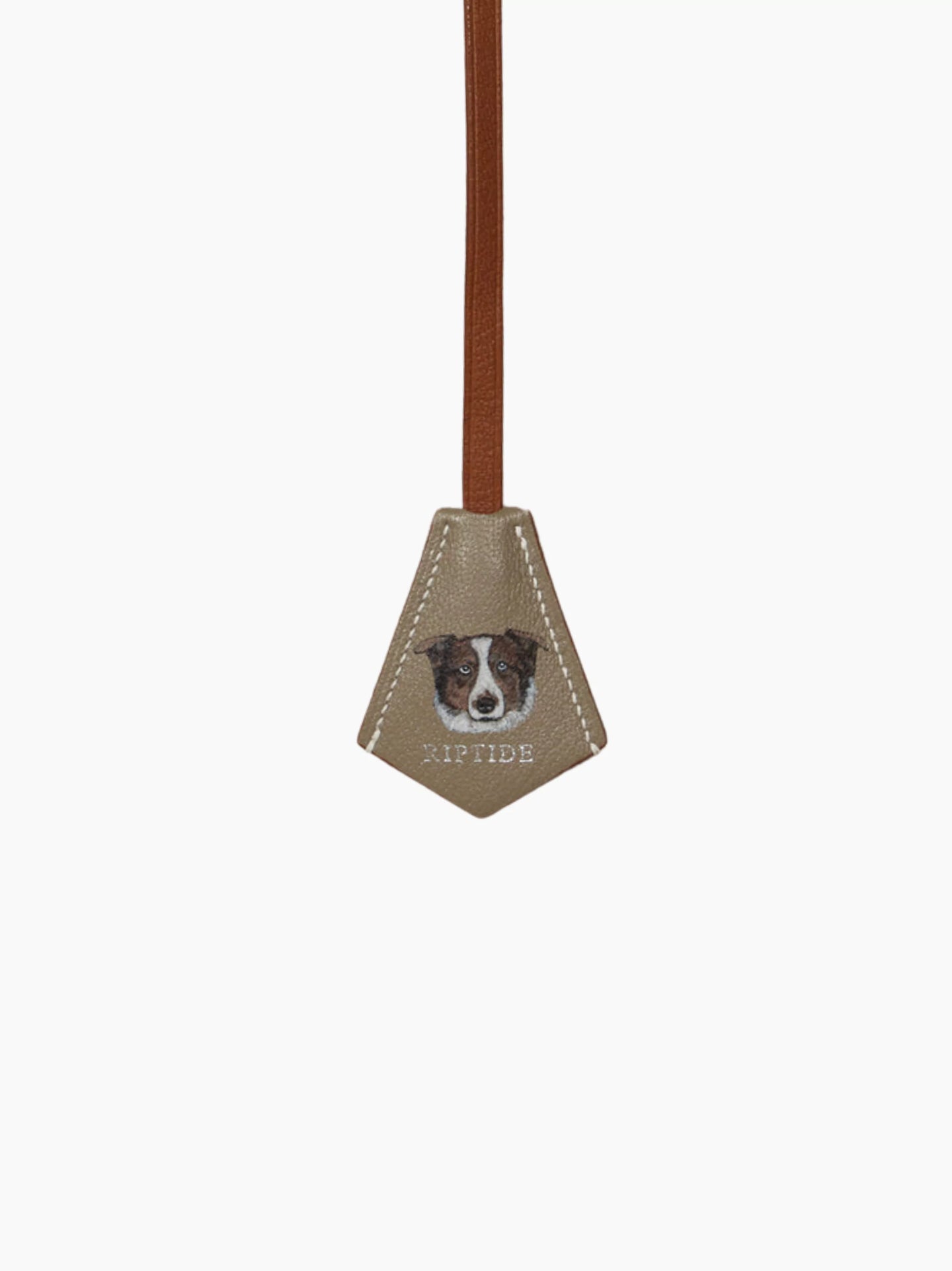 Taupe Leather Pet Charm