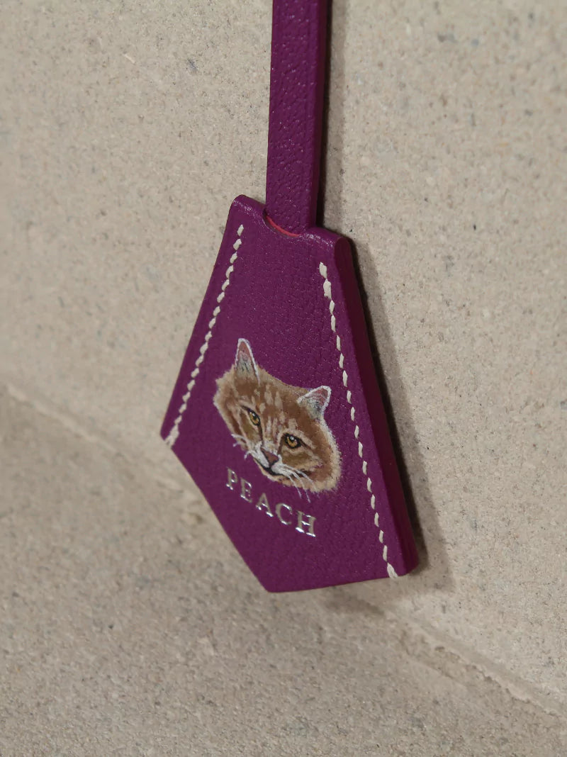 Purple Leather Pet Charm
