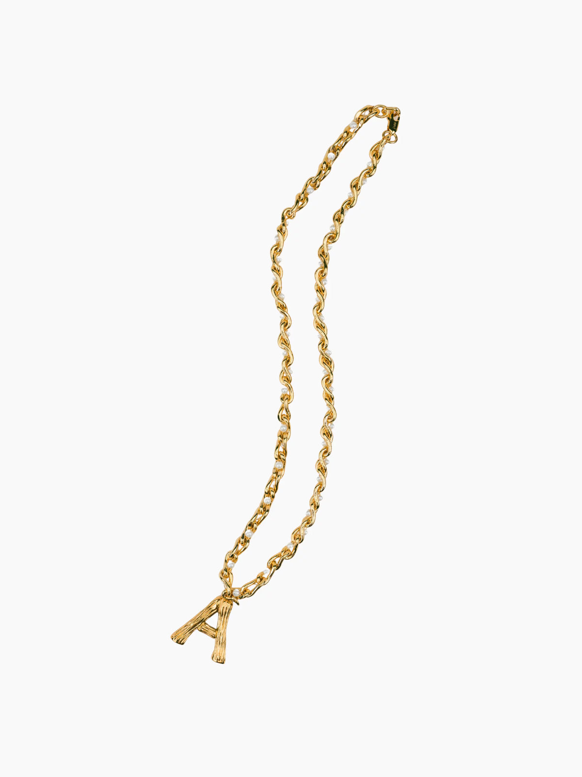Pearl Gold Initial Chain