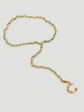 Turquoise Gold Initial Chain
