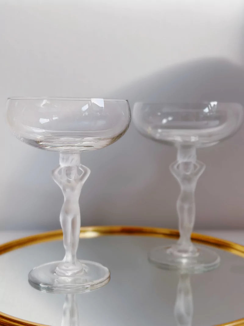 Vintage Goddess Coupes Set Of 2