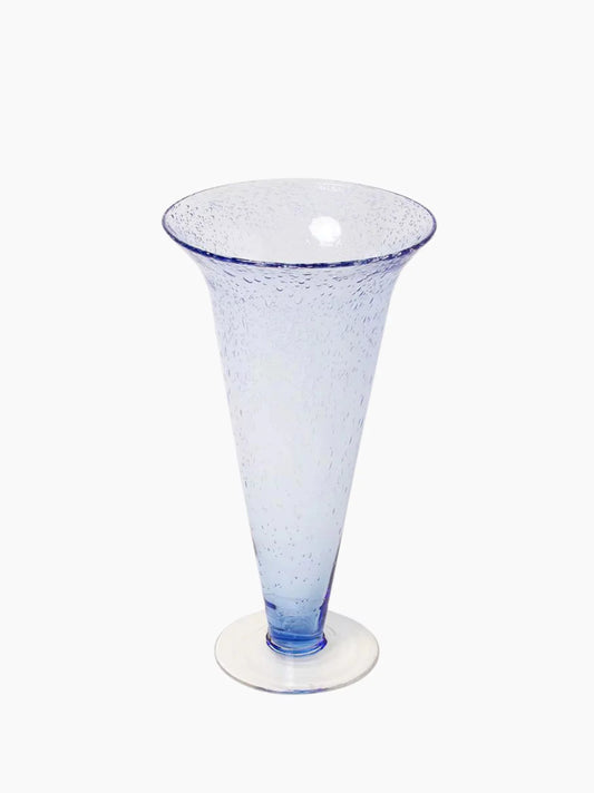 Blue Triangular Bubble Vase