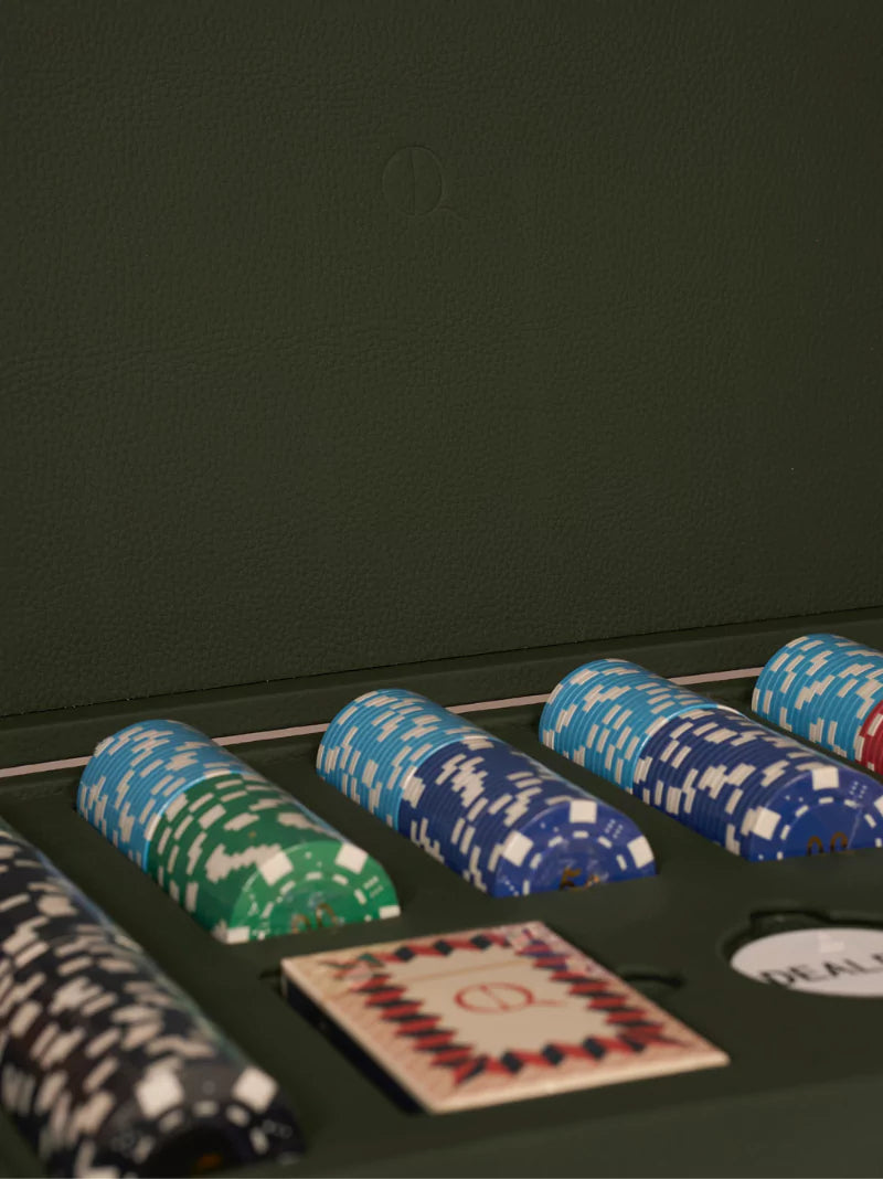Leather Poker Set