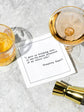Drinking Quotes Literary Edition Organic Cotton Cocktail Napkins