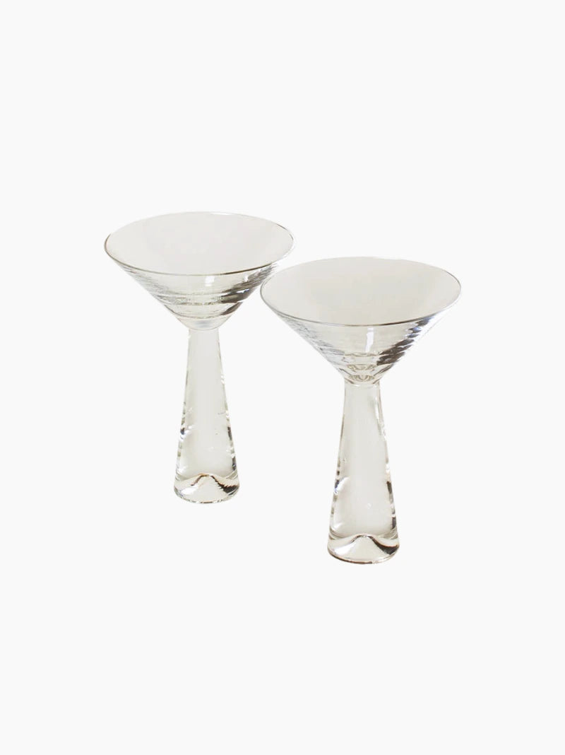 Cone-Shaped Cocktail Glasses Set of 2