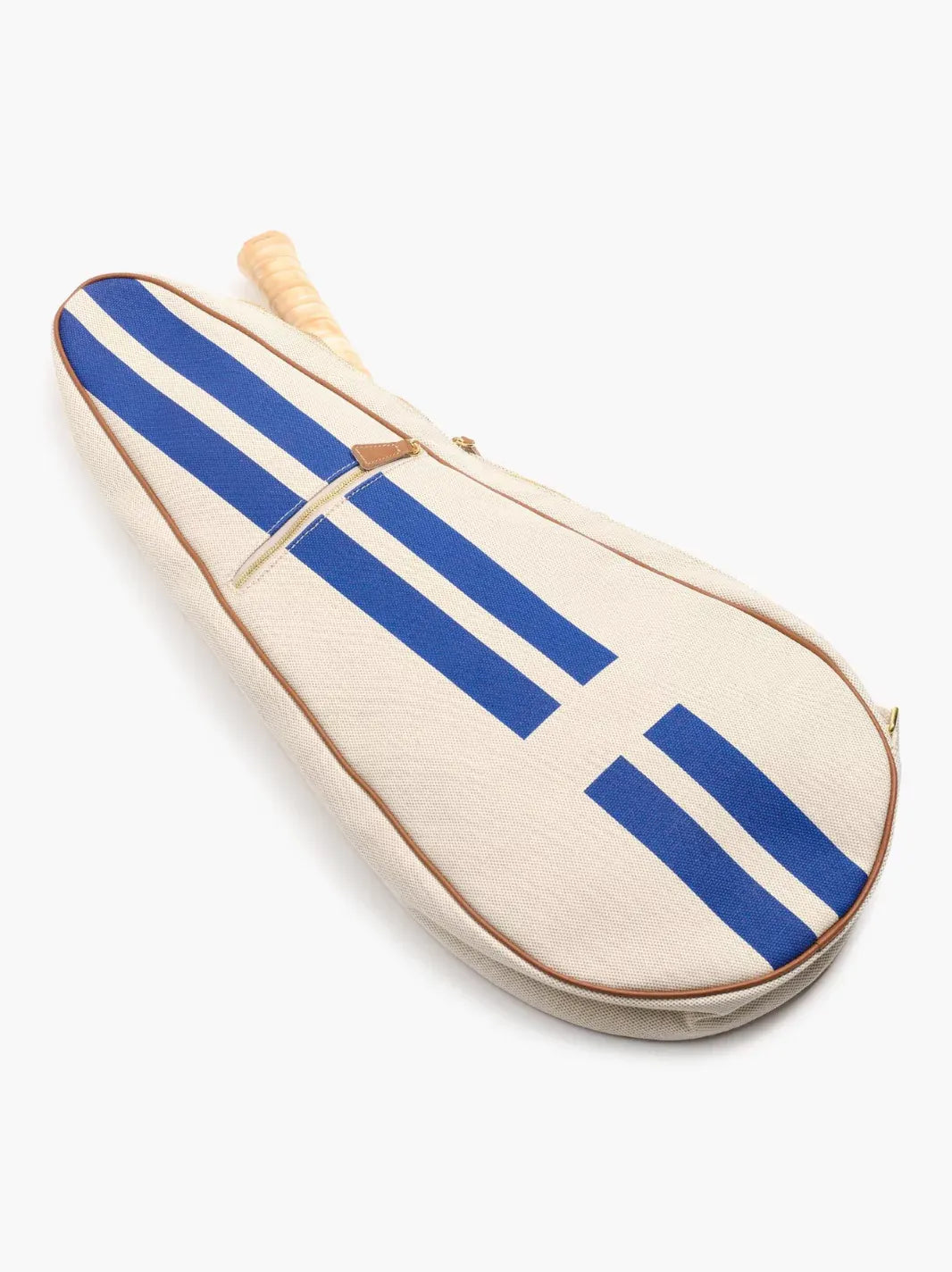 Personalised Cotton Striped Tennis Racket Case | The Go-To