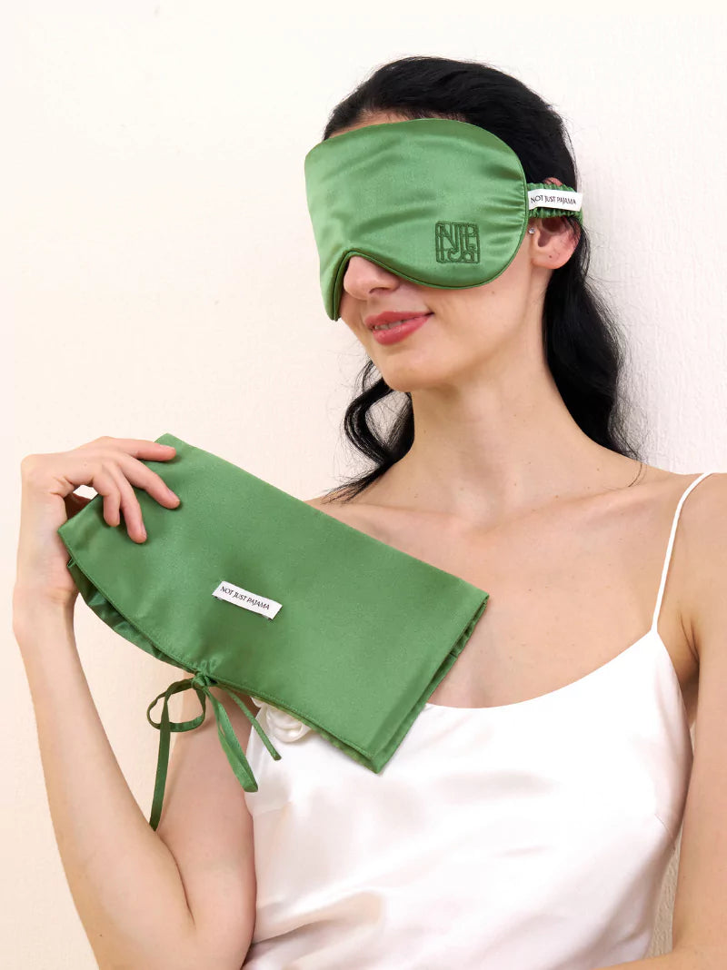 Tuscan Sun Silk Eye Mask & Rose Pouch Set