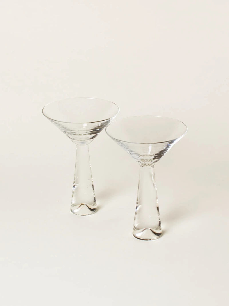Cone-Shaped Cocktail Glasses Set of 2