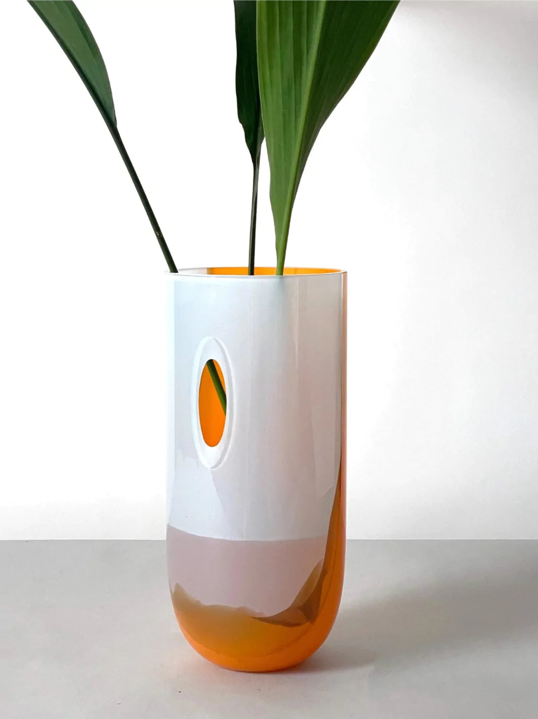 Orange and Blue Eclipse Vase