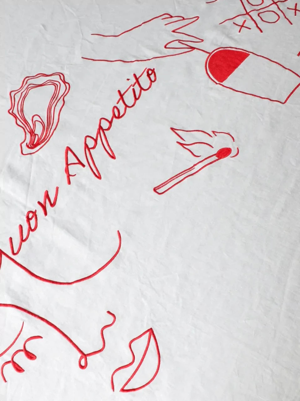 Embroidered Buon Appetito Tablecloth