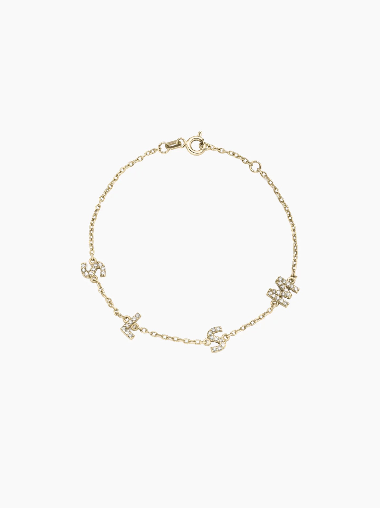 Personalised Gold Diamond Date Bracelet