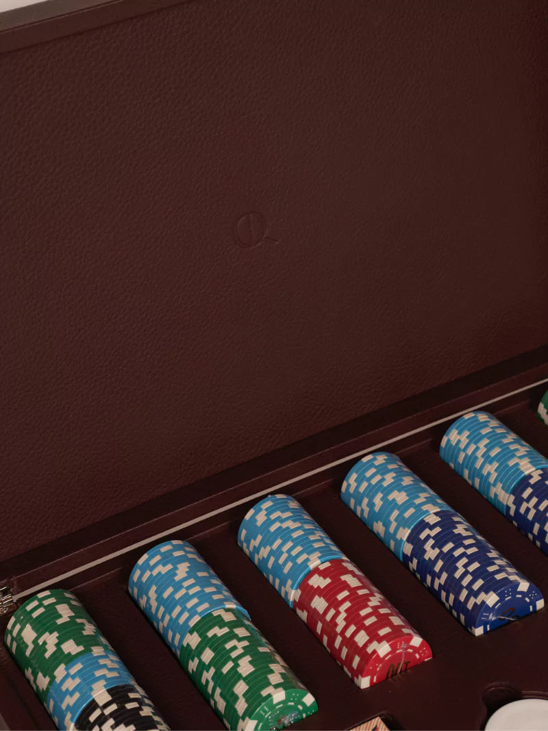 Leather Poker Set