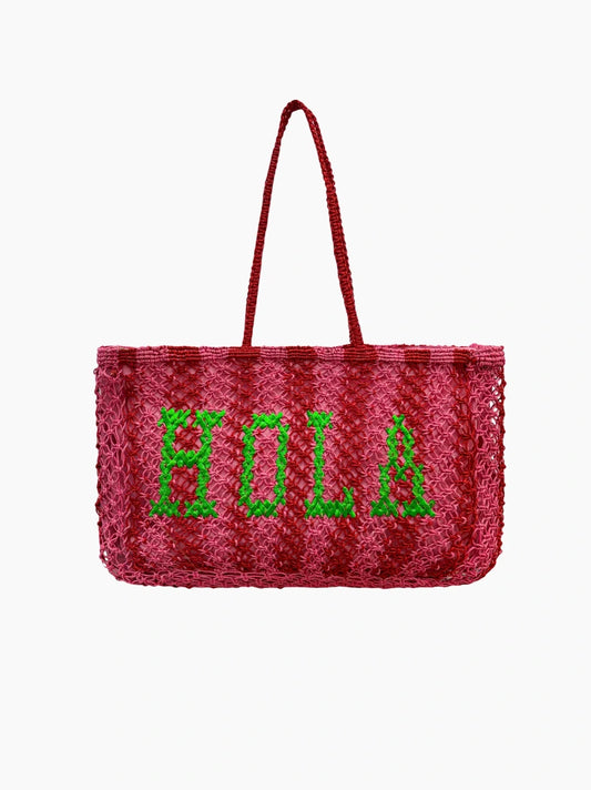 Hola Pink Jute Bag