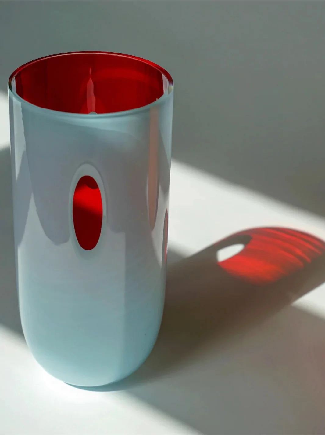 Red and Blue Eclipse Vase