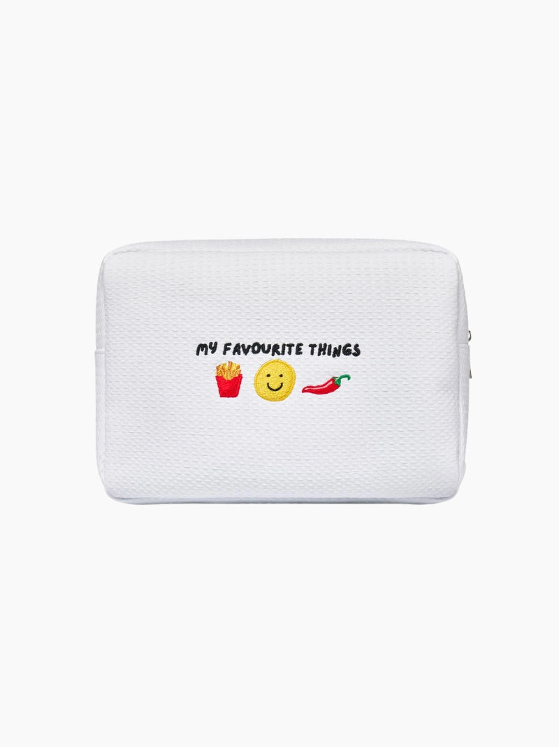 Personalised White Waffle Pouch