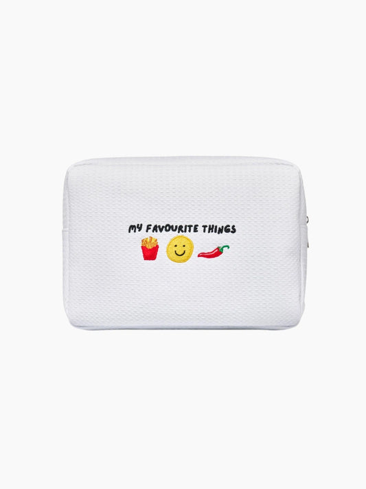 Personalised White Waffle Pouch