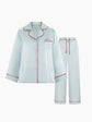 Little Heart Silk Long Pyjama Set