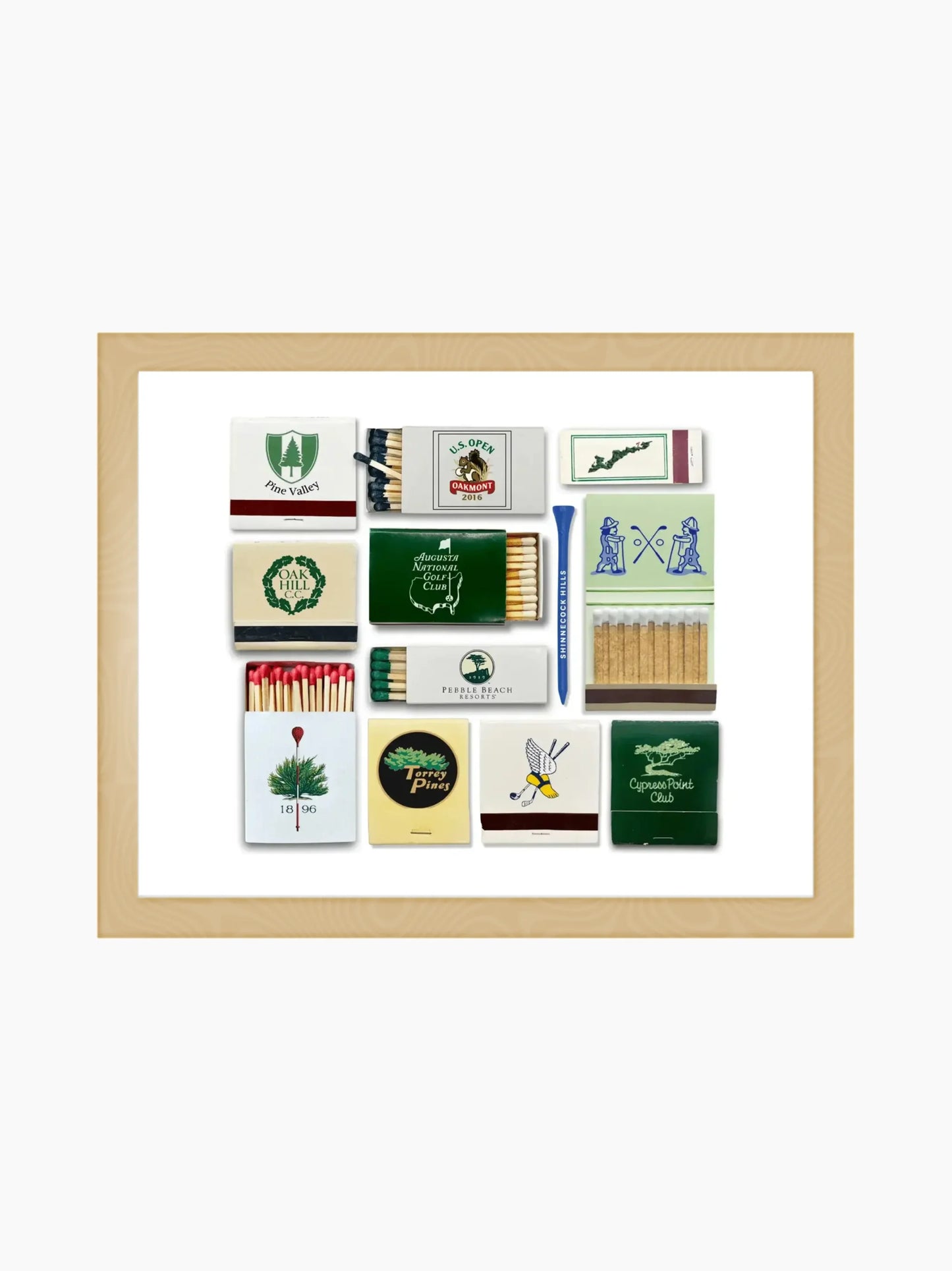 Golf Courses of America Matchbook Print