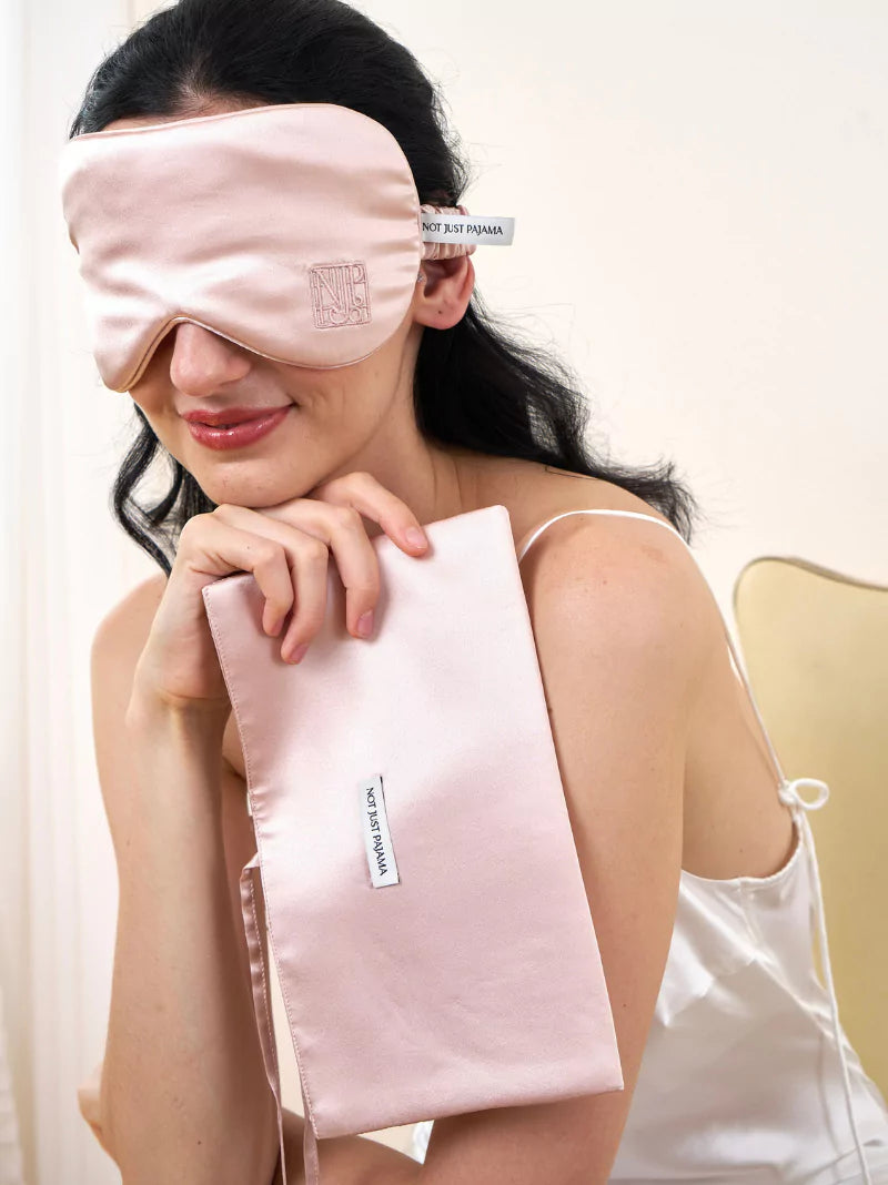 Tuscan Sun Silk Eye Mask & Rose Pouch Set