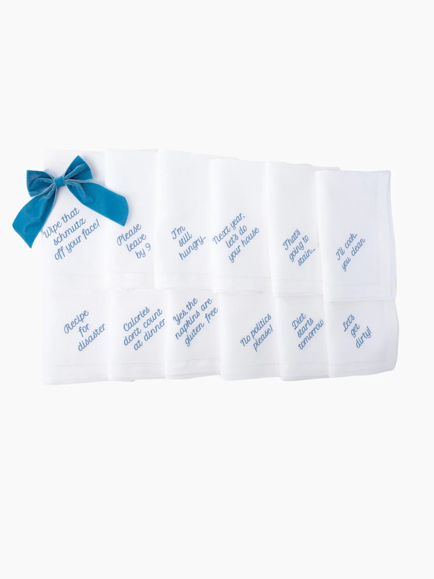 Mixed Phrase Dinner Napkins Set of 12