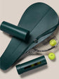 Leather Tennis Racket & Ball Holder Set