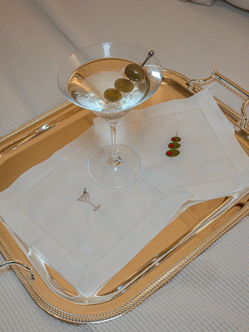 Martini Club Cocktail Napkin Set of 2